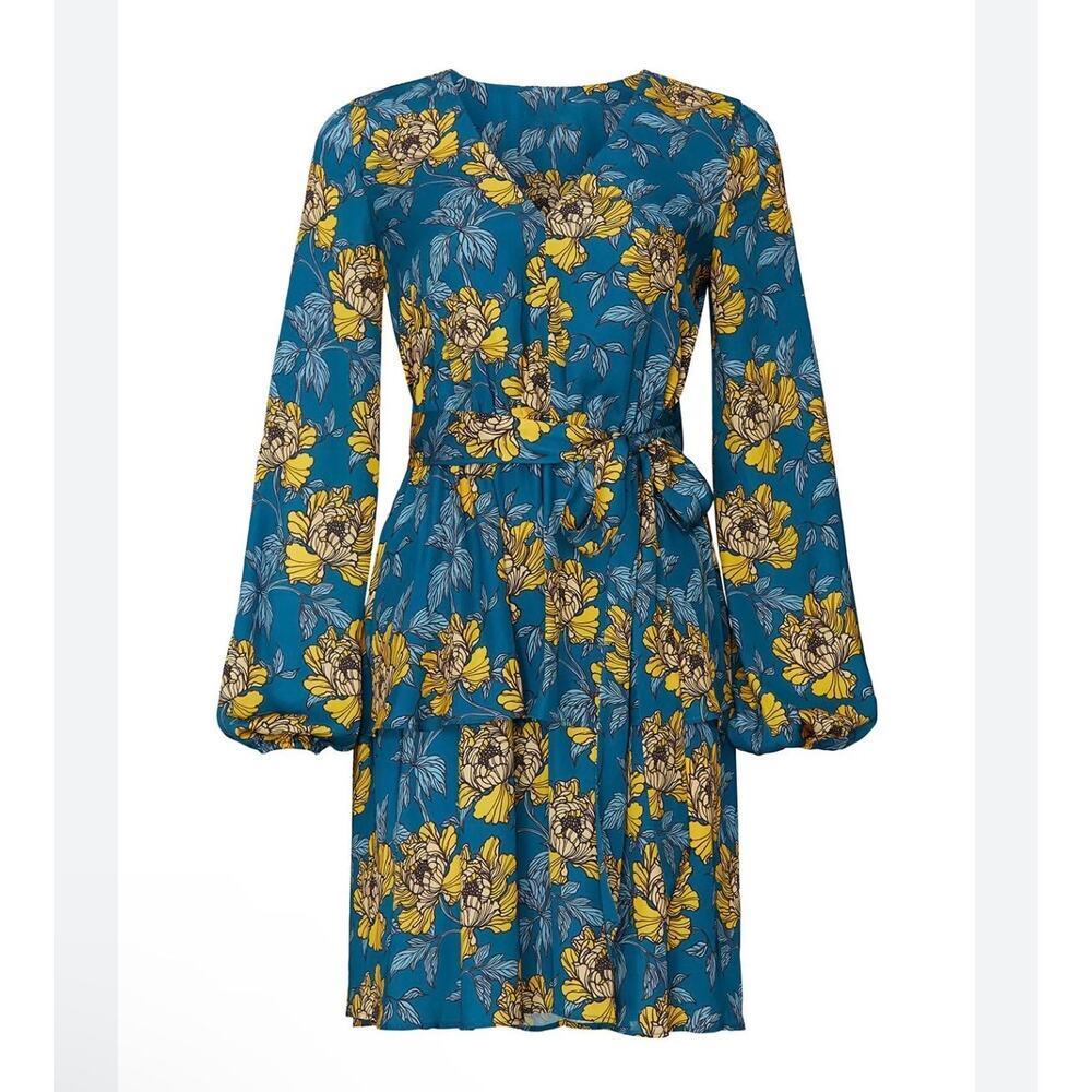 RTR Louna Floral Ruffle Layer Long Sleeve Dress size XS